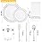 I00000 350Pcs Silver Plastic Dinnerware Set, Plastic Plates Disposable for 50 Guests Include: 100 Silver Rim Plates, 50 Paper Napkins, 50 Cups, 50 Plastic Silverware Set Perfect for Party & Wedding
