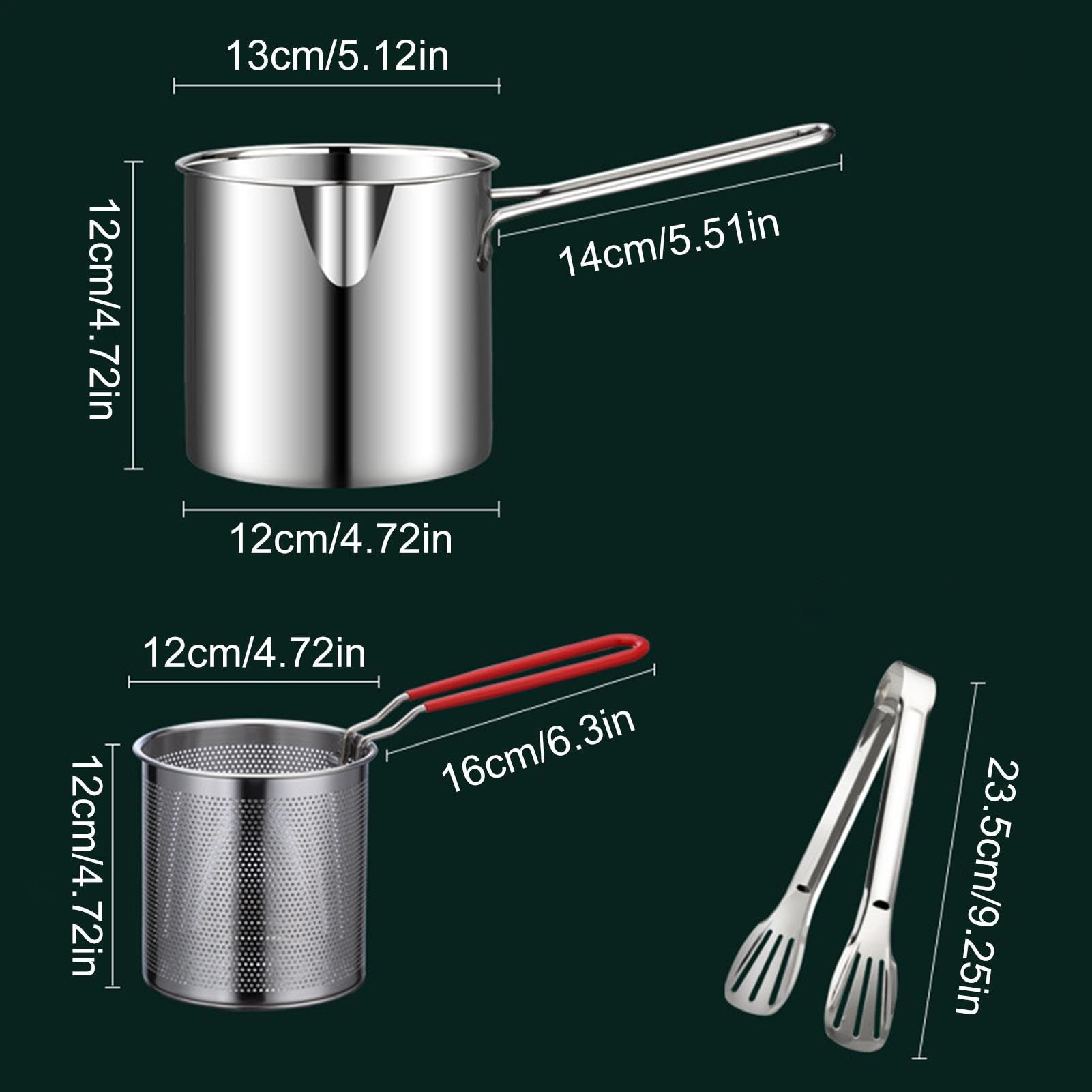 Genérico Piccola Friggitrice A : Barattolo Compatto con Clip A Maglia Filtro, Materiale Resistente alle Alta Temperatura, Ideale per Zampe Di Pollo, Patatine Fritte, Pesce, Cotolette Di Pollo E Snack