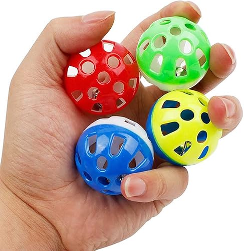 Miniatura 3 de Pelota de juguete para gatos de 1.2 pulgadas con campana, bola para mascotas con campana, bolas de cascabel para gatos gatitos, bolas de plástico