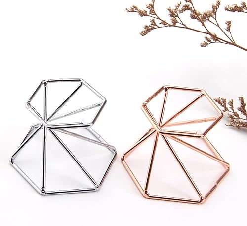 Miniatura 3 de Soporte de exhibición de metal hexagonal, bola de cuarzo místico, accesorios de fotografía, esferas de adivinación FengShui, base de bola de vidrio