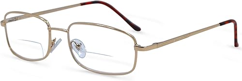 Miniatura 1 de In Style Eyes Enda Middle - Italian Design Bifocal Magnification Reading Glasses - Wired Metal Frame, Non-Polarized Lens