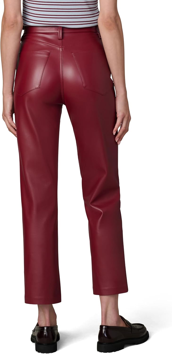 JOE'S JEANS The Lyra Slim Ankle Vegan Leather in Black