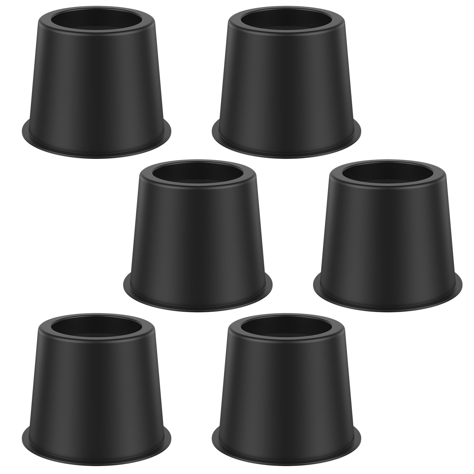 Lulobtg 6Pack Bed Riser 4 Inch Heavy Duty Round Furniture Riser Plastic Bed Lift Sofa Couch Lift Elevation For Table Chair Sofa Bed Support