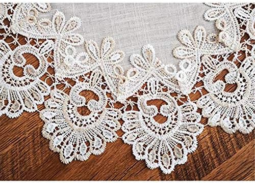FGJFJ Retro Round Tablecloth Coffee Table Cloth Cover Towel Cotton Crochet Lace Placemat Doilies