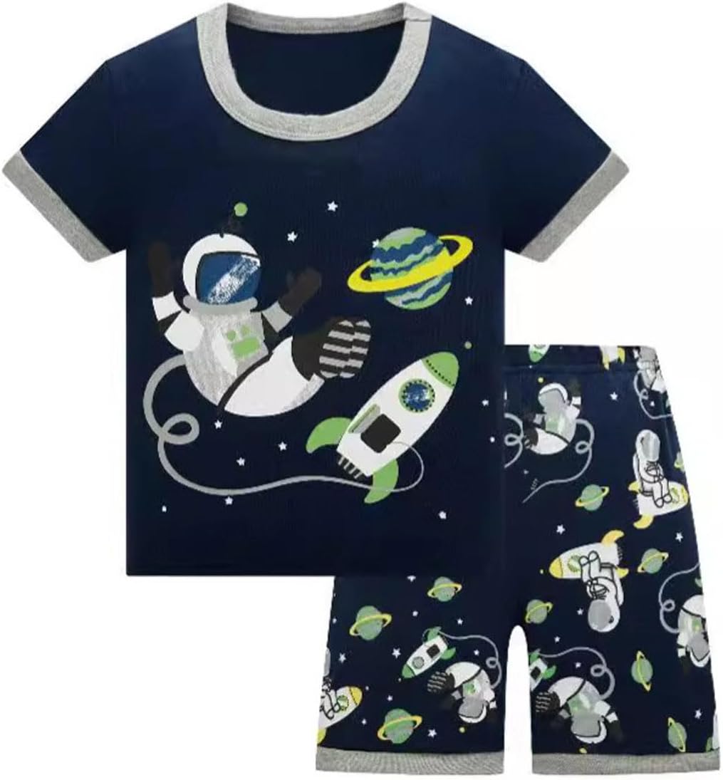Boy Outfit,2 Pack Toddler Boys Dinosaur Print Short Sleeve Kids Outfit Sets