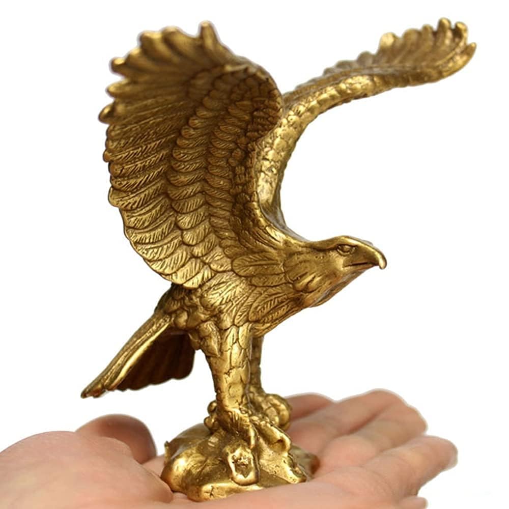 YAIUNHIQ Creative bronze eagle decoration, office eagle sculpture interior desktop decoration
