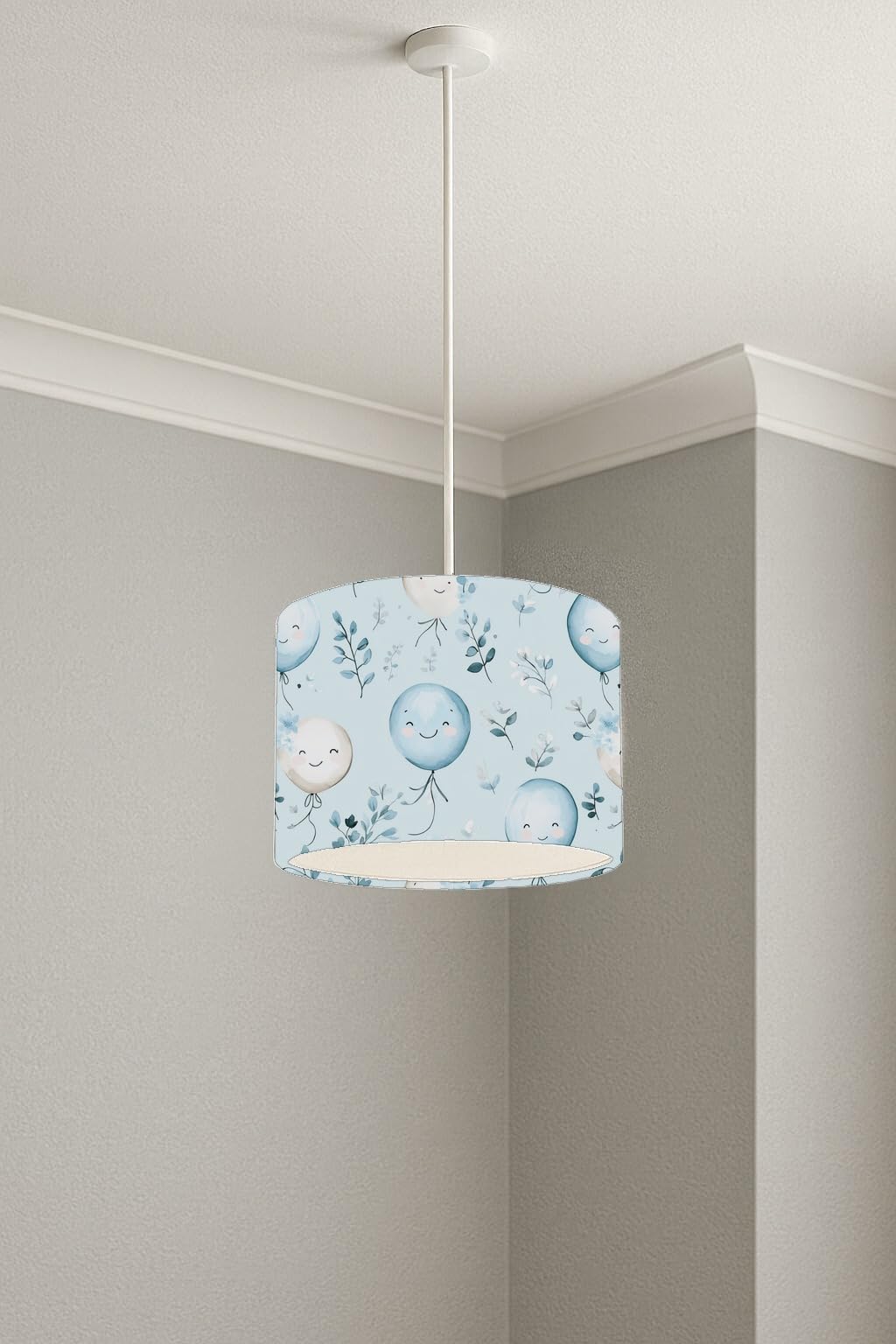 Cheerful Balloon Blossoms lightshade – 20 x 18.5cm Ceiling Drum Shade | A194A6