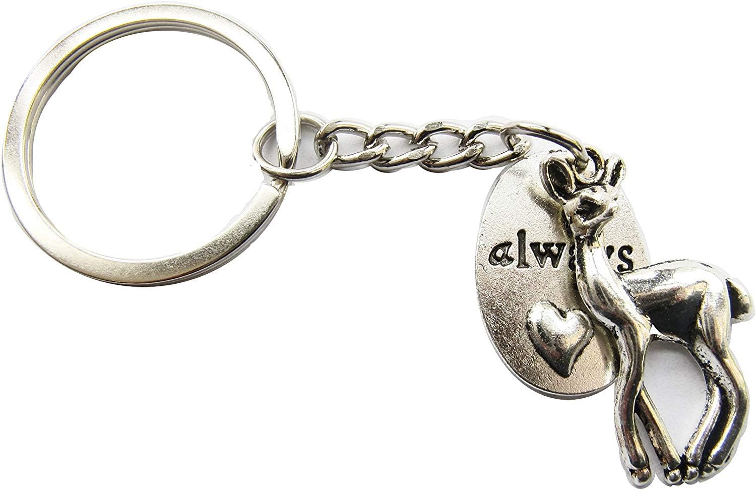 LOKLNEYK 2Pcs Always Deer keychain, Snape keyring, Professor Snape, Lily Potter keychain