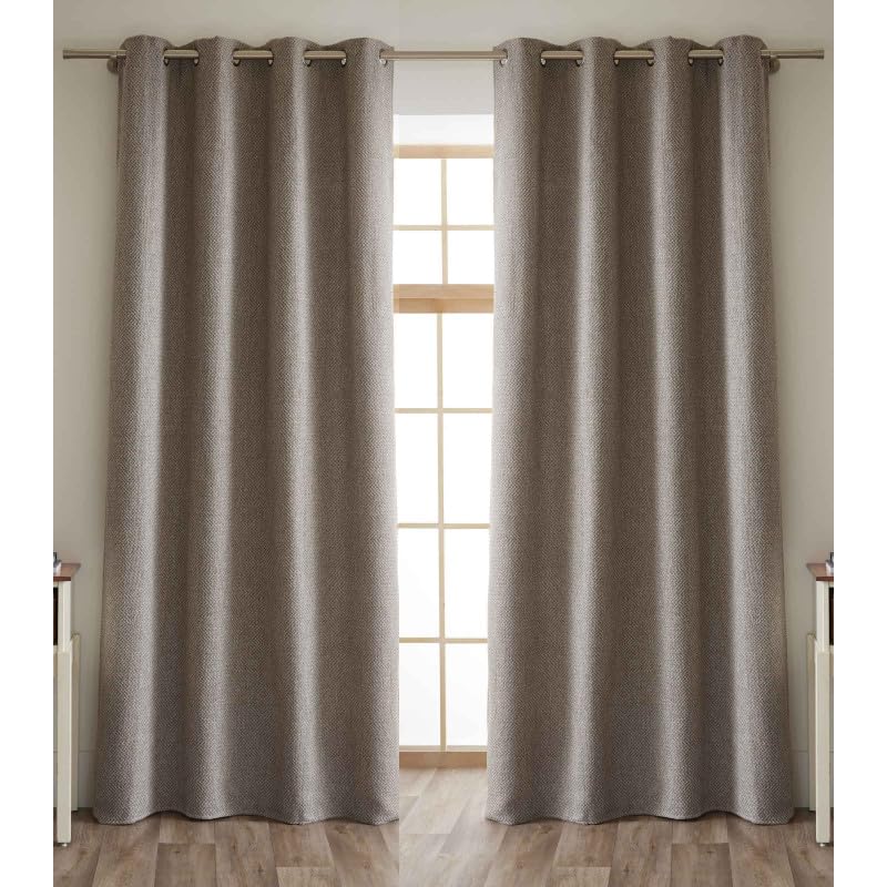 Rideau jacquard 140 x 240 cm Atlas Le Fil d'Ariane Galet, double rideau de salon à œillets