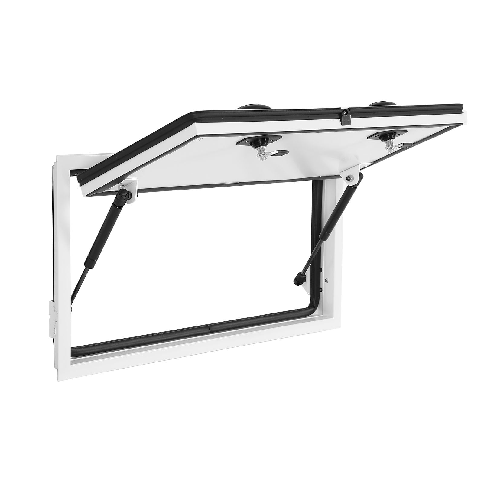 Keenso Drzwi Bagażowe do Pojazdów Kempingowych z ą ze Stopu Aluminium Podwójny Zamek Zabezpieczający Drzwi Dostępowe 27x20,5 Cala do Przyczep Kempingowych RV