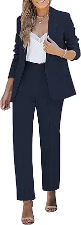 Luvamia Women's Two Piece Pants Suit Set - Business Casual Office Wear