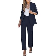 luvamia Womens Two Piece Sets Pants Suits Dressy Business Casual Outfits Professional Blazer Pantsuits Set Work Office