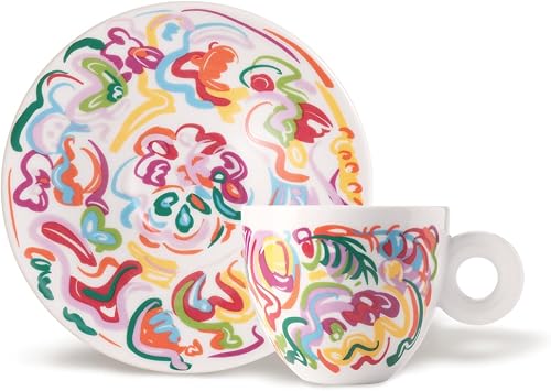 illy art collection sol calero 25367 a set of 4 cappuccino cups numbered and signed by the artist