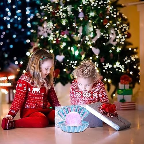 Miniatura 7 de Luz nocturna con temática de playa con perlas de concha y perlas, RGB 8 colores que cambian el estado de ánimo, luces LED de noche portátiles para