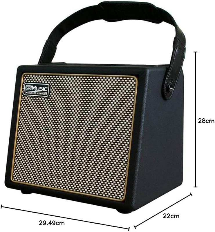 Coolmusic 30W Hordozható Gitárerősítő - Bluetooth Kapcsolat, Mikrofon Bemenet, Akkumulátoros, Fa Ház, Visszhang Effekt, Gitár és Billentyű K