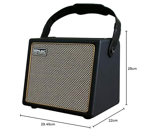Coolmusic 30W Amplificador de Guitarra acústica portátil con Entrada de micrófono, Bluetooth Integrado, Rendimiento de batería Recargable de hasta 8 Horas - imagen 8