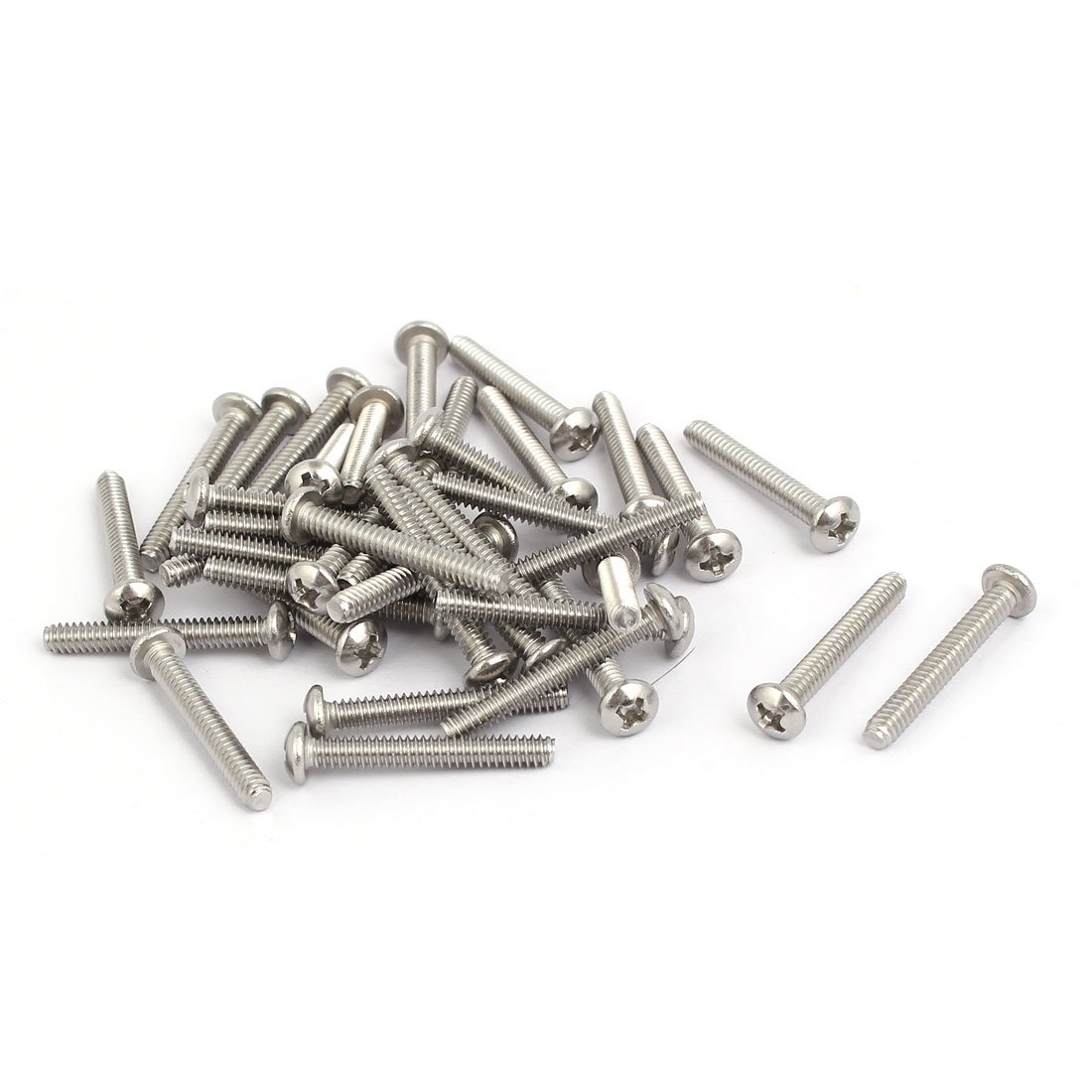 100 Vis à Tête Plate Cruciforme 6#-32x1 - Inox 304 - Pour Bricolage Et Assemblage