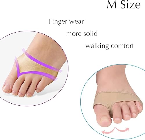 Miniatura 5 de 2 pares de cojines metatarsianos para mujeres y hombres, almohadillas de gel suave para el antepié de tela suave, evitan el dolor y las molestias,