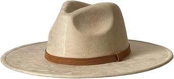 Men Women Wide Brim Fedora Hat Western Cowboy Cowgirl Jazz Hat Men Felt Panama Hat with Belt