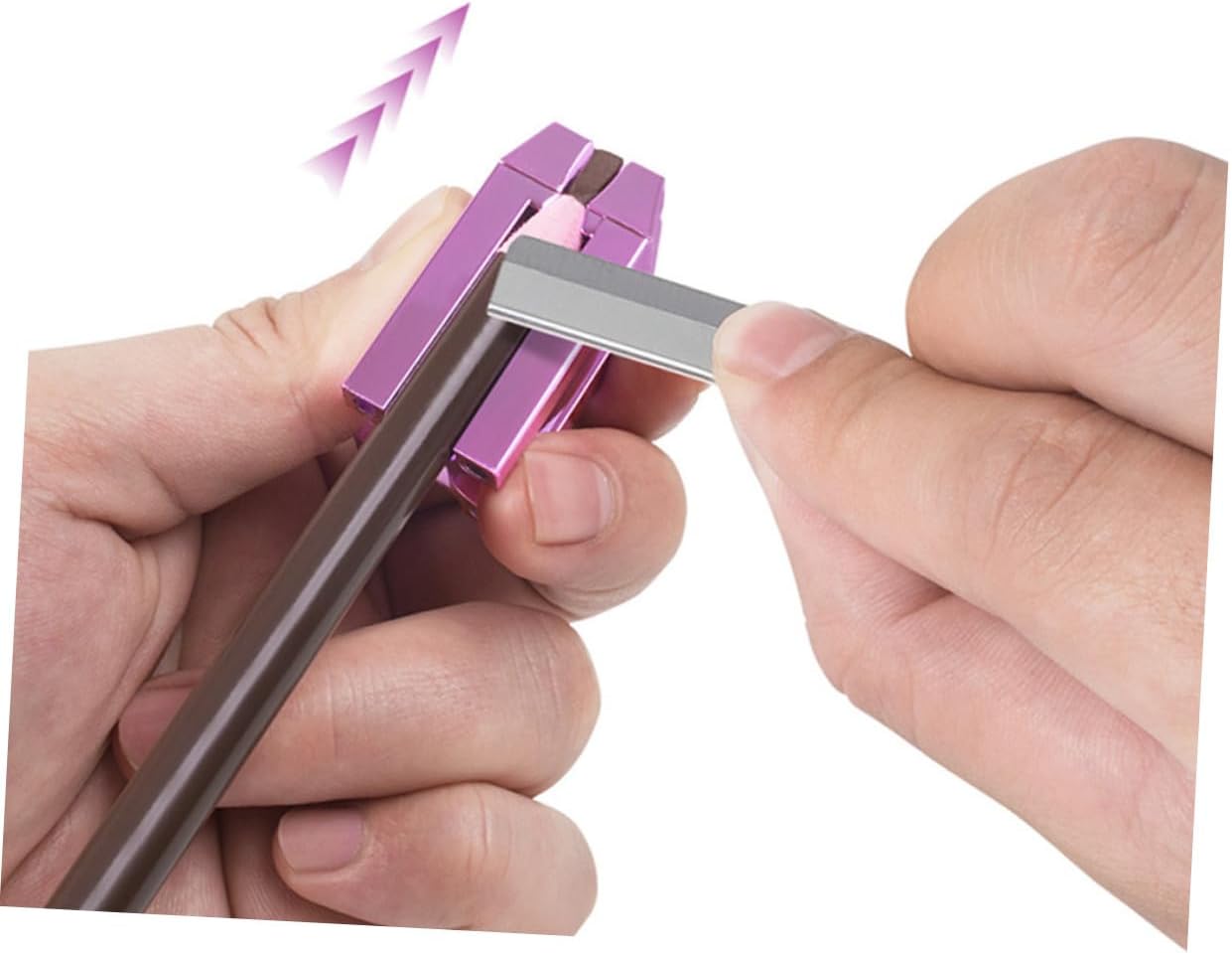 2Pcs Rose Pink Cosmetic Pencil Sharpener for Eyebrow Eyeliner Makeup Tools Manual Sharpener Accessory for Women Portable Beauty Salon Essential
