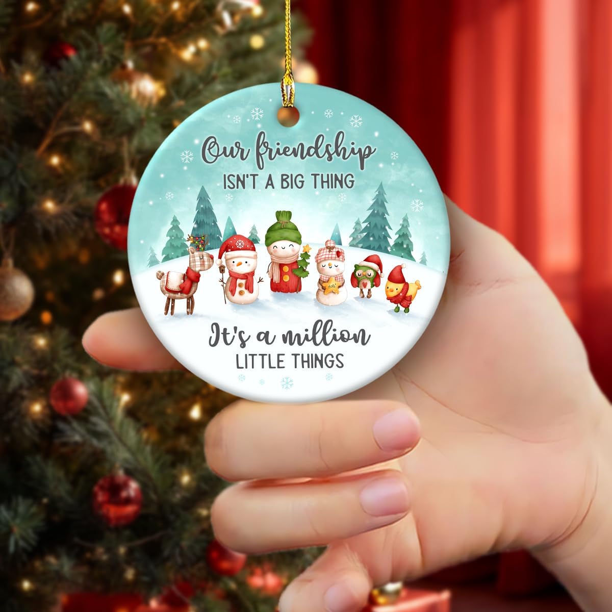 Friends Christmas Ornaments 2025, Friendship Ornaments for Friends, Bestie Gifts for Women, Sister, Ceramic Ornament for Christmas Decoration, BFF Ornaments for Home Decor - Image 4