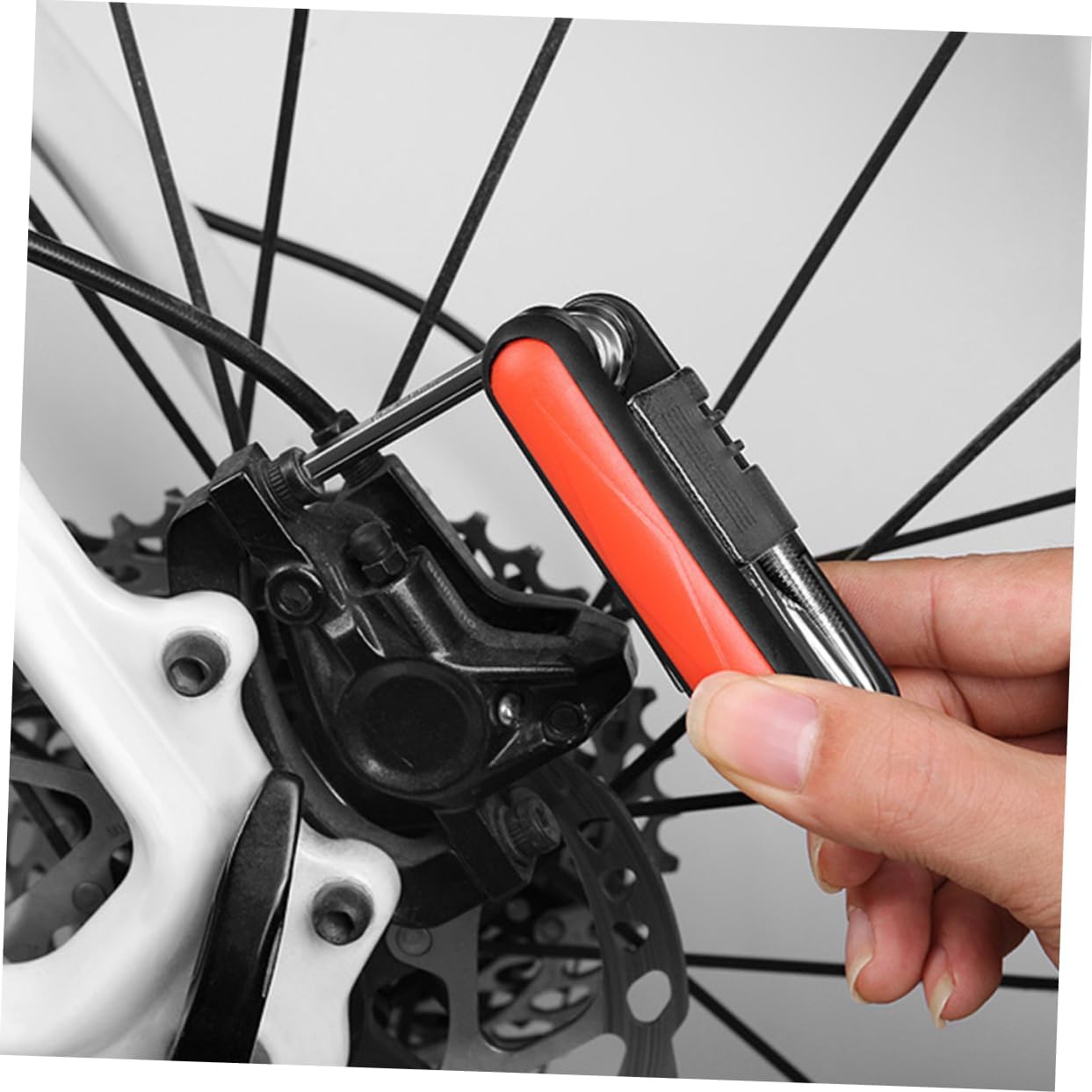 Multi Function Bicycle Repair Tool Kit Chain Cutter | Steel Mountain Bicycle Maintenance Set, Tire Pry Bar and Patch Included, Plastic and Metal Parts, Red Finish