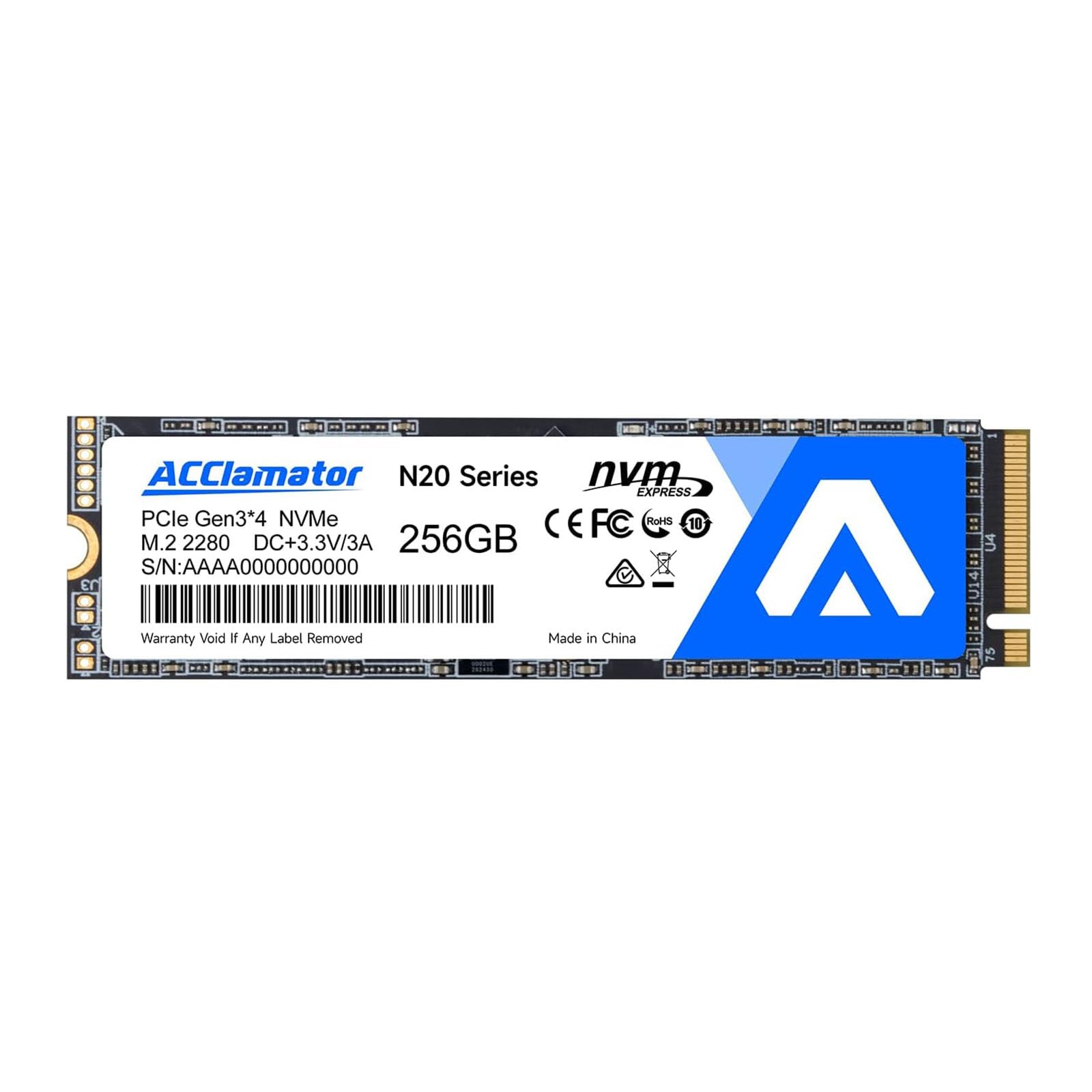 Amazon.com: Acclamator 256GB SSD NVMe M.2 2280 PCIe Gen3x4