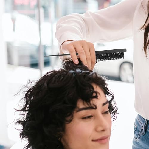 Miniatura 7 de minkissy 6 cepillos de peinado de peluquería  Cepillo voluminizador para el cabello y metal Pintail Teasing Peine Brush y cepillo de pelo de doble