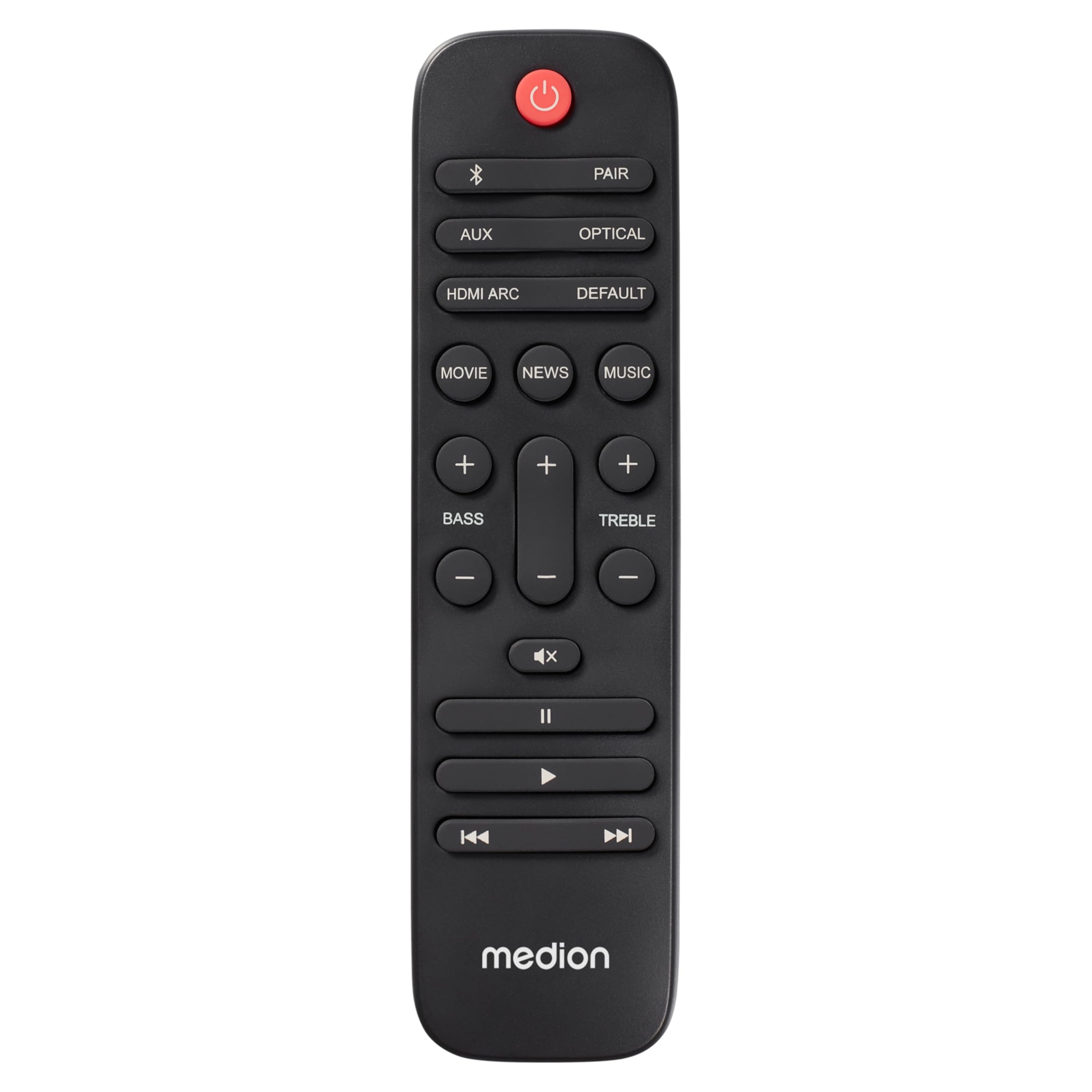 MEDION P61155 2.0 Soundbar mit Bluetooth (inkl. Fernbedienung, Touch-Steuerung, HDMI (ARC), AUX, optischer Eingang, 2 x 30 W RMS)