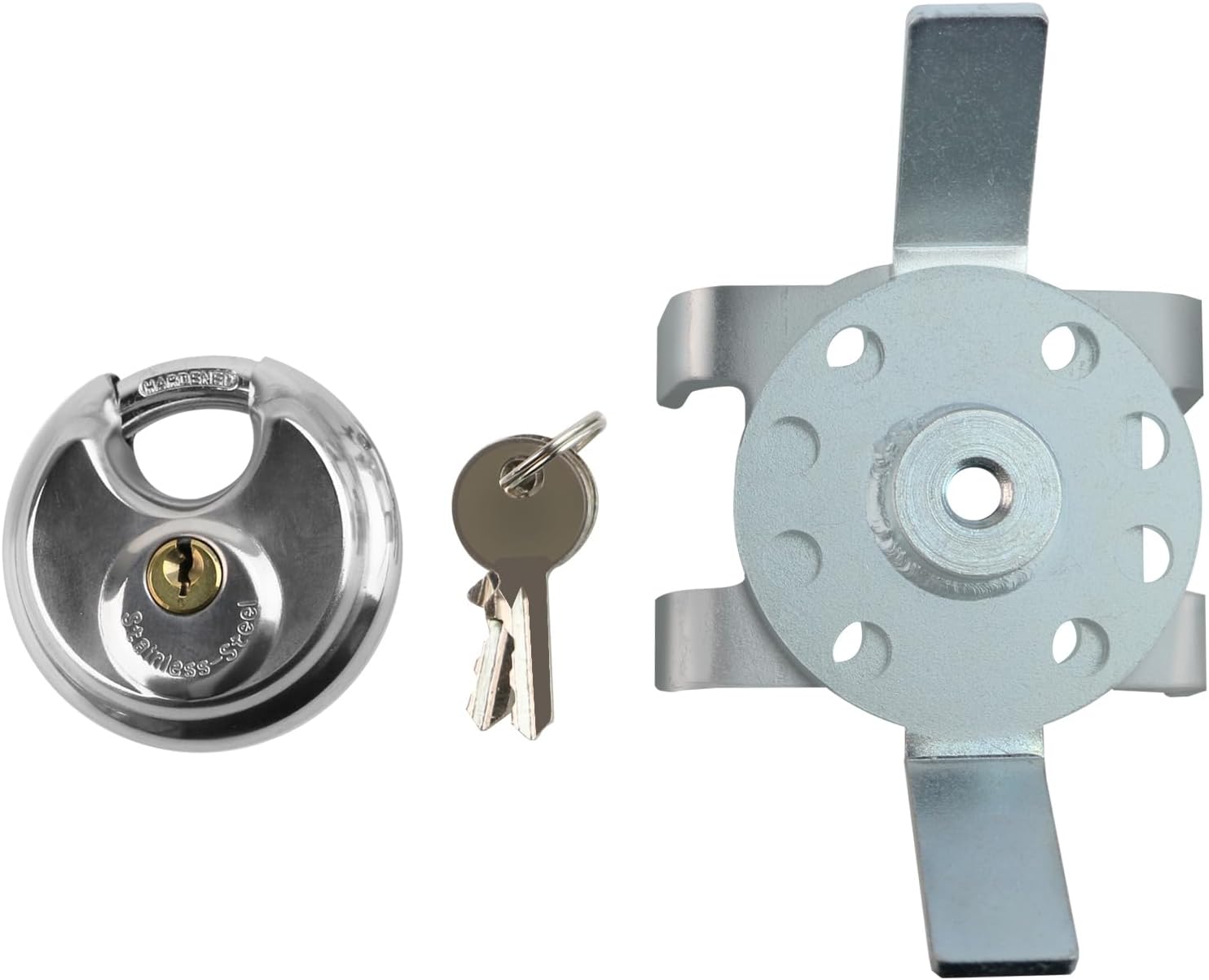 PACEWALKER RV Double Propane Tank Locking Device 1/2''-13 Threaded Shaft Anti-Theft RV Gas Tank Lock Security Dual Propane Tank with Shackle Lock