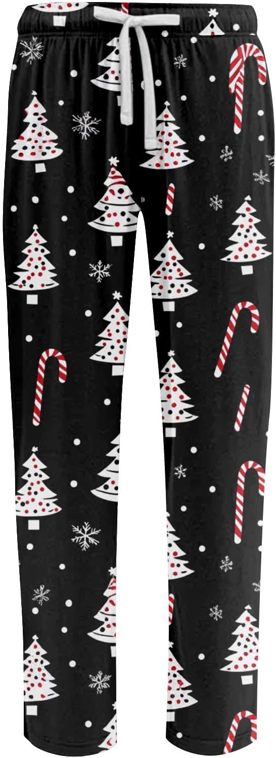 Christmas Pajamas Pants for Men Unisex Wide Leg Funny Cute Print Lounge Pj Pants Flannel Lounge Loose Soft Bottoms - Image 4