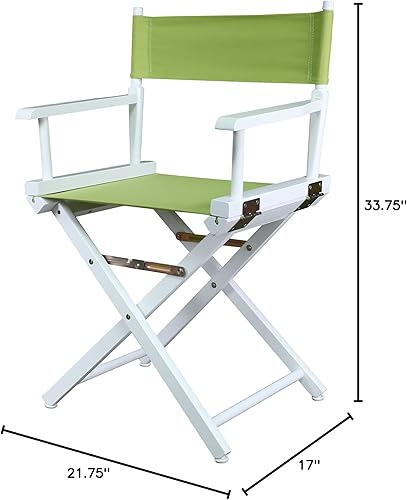 Miniatura 416 de Silla de Director de 18" Marco Blanco Lona Rosa