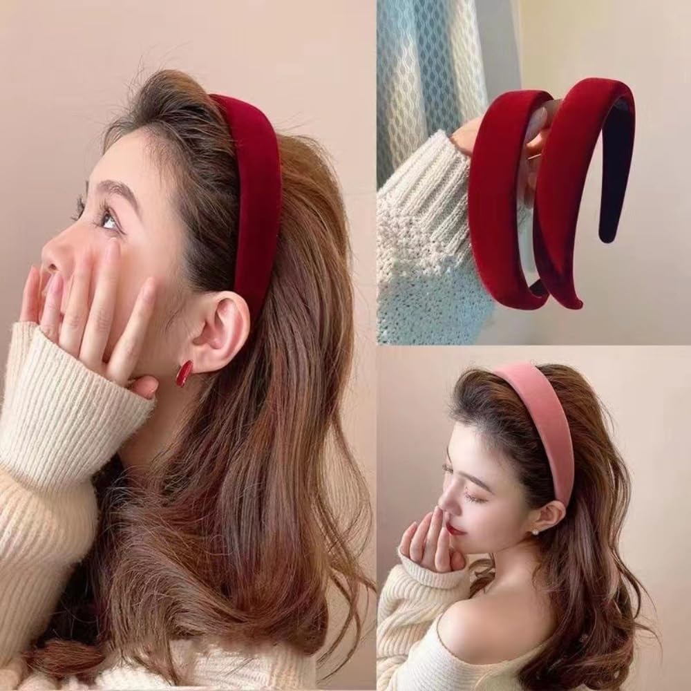 1 stuk fluwelen hoofdband voor dames, vintage haaraccessoires, haarband