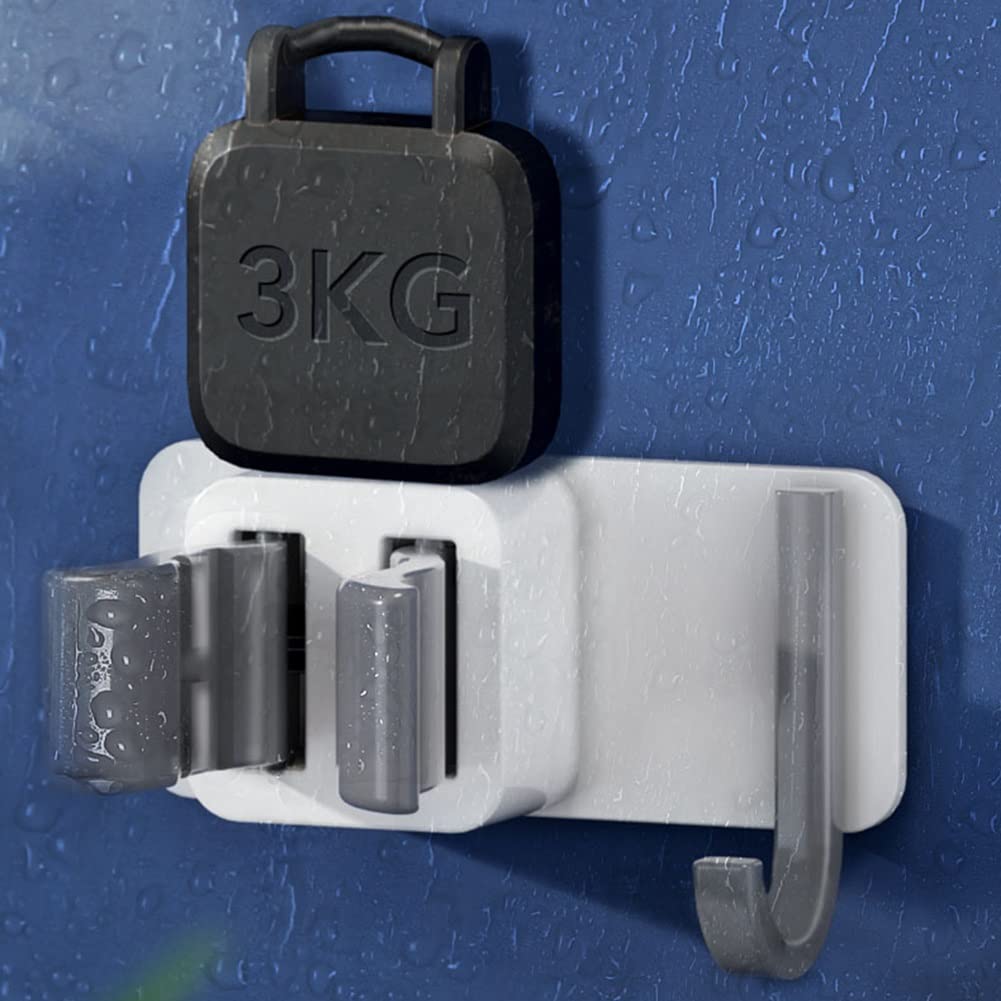 Support pour Balai et vadrouille, Support de Rangement pour Outil de Nettoyage Support de Rangement Mural sans Perforation pour Garage Jardin Cuisine Salle de Bain (Couleur : Noir, Taille : 3pcs)