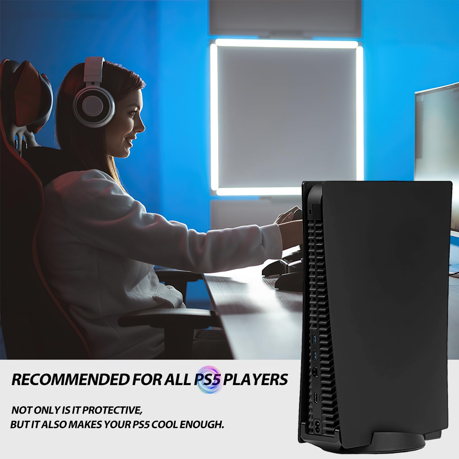 Digital Edition - Mascherina protettiva per console PS5, accessori per Playstation 5, colore: nero