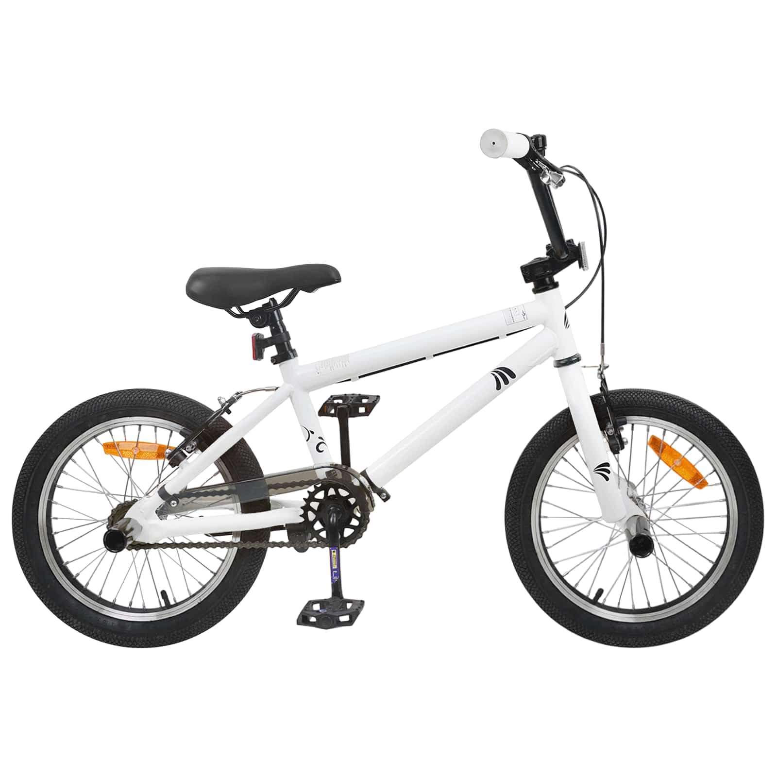 vidaXL BMX 20 Pollici per oltre 9 anni Bianco, Bici BMX classica per bambini, manubri e sella regolabili, monopla, in acciaio