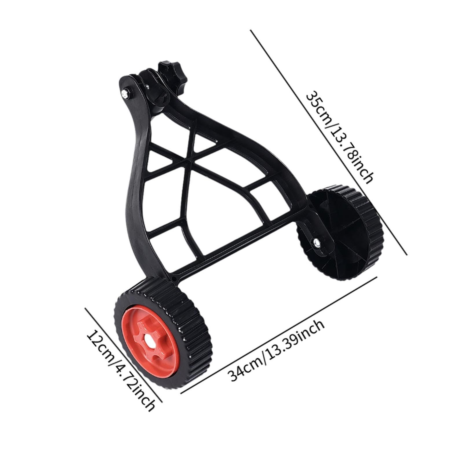 perfk Rueda para desbrozadora universal de 25 mm Accesorios para cortacésped Ruedas auxiliares Altura ajustable para desbrozadora manual