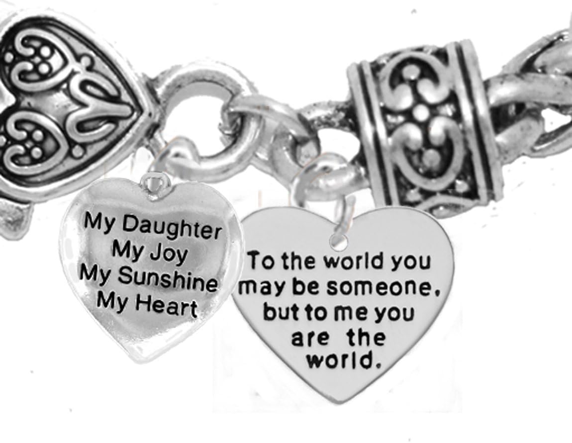 Cardinali Jewelry My Daughter, My JoyTo The World You... Bracelet, Hypoallergenic, Safe-Nickel, Lead, Free