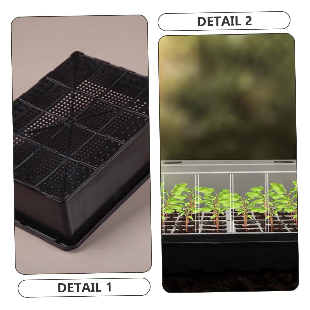 VANZACK Couvercle D'humidité pour Plantes Plateau à Semis Plat en Plastique Épais Plateau De Croissance pour Semis Accessoire De Jardinage pour Plantes