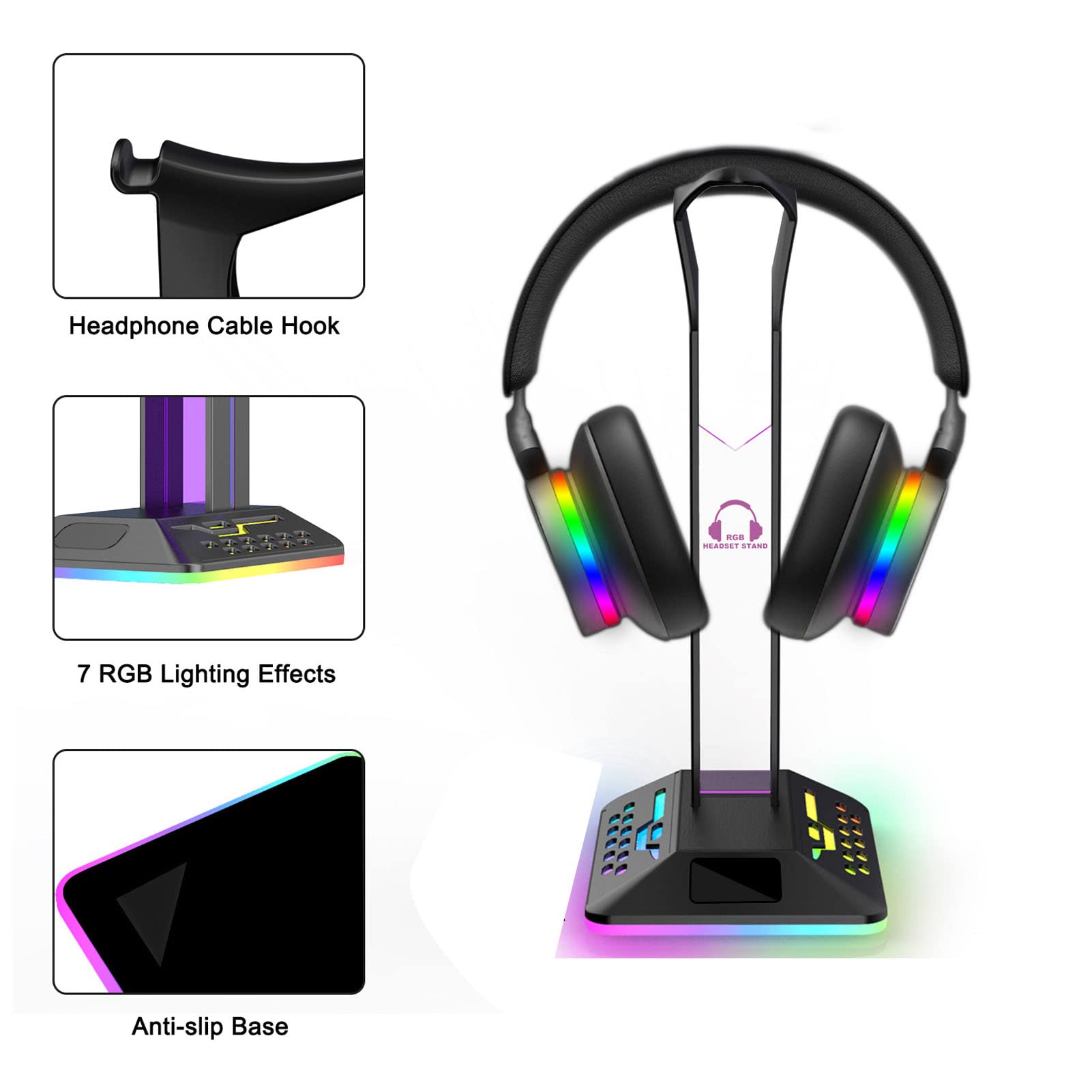 Porta Joystick e Supporto Cuffie Gaming: Stand Scrivania con Ricarica USB