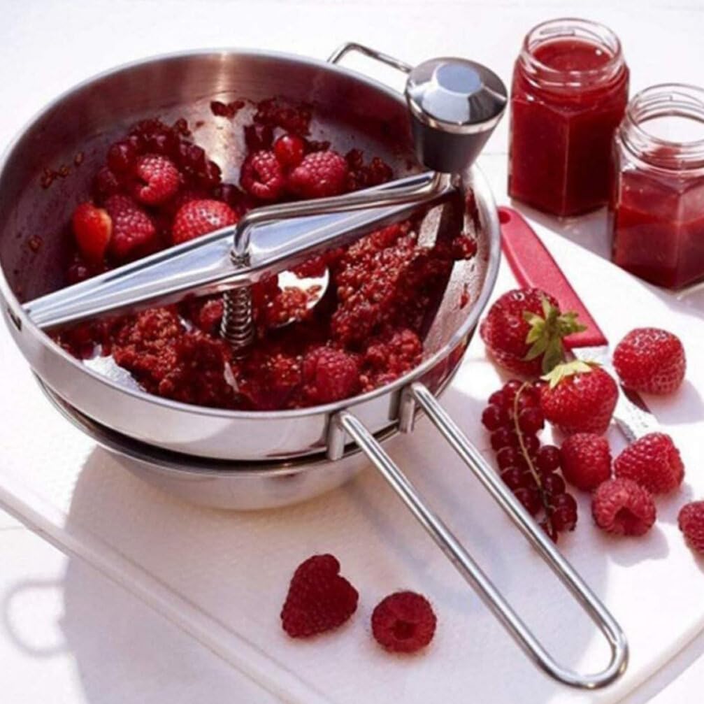 1set Stainless Steel Potato Masher Manual Kitchen Tool for Effortless Purees of Potatoes Fruits and Vegetables Easy to Clean and Food- Design