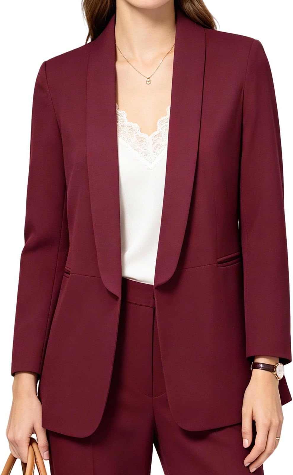 Womens Casual Blazer Long Sleeve Open Front Work Office Dressy Suit Jackets with Pockets XS-3XL