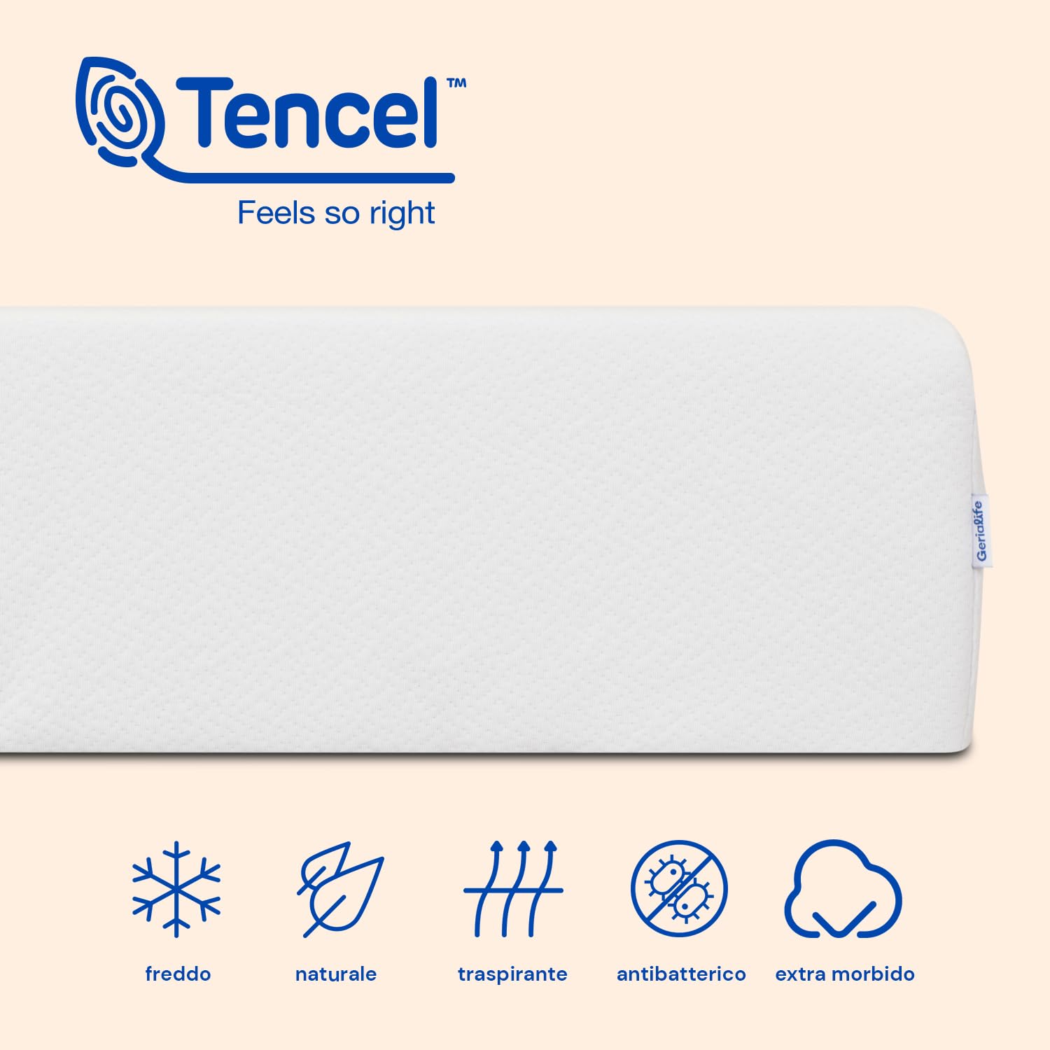 Geriafy Materasso in memory foam Tencel per letto elettrico 80x190 cm | 20 cm, 3 cm di memory foam, schiuma HR e fodera in Tencel morbida, traspirante e sfoderabile