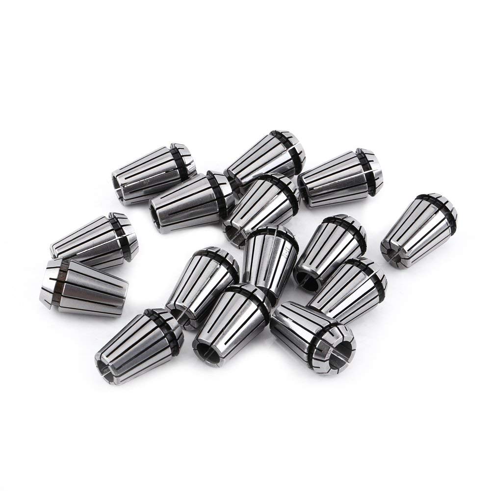 Juego de Resortes ER20 de 15 Unidades para Máquina CNC Fresadora y Torno de Grabado Compatible con Portabrocas ER20 Resortes Métricos para Herramientas de Fijación