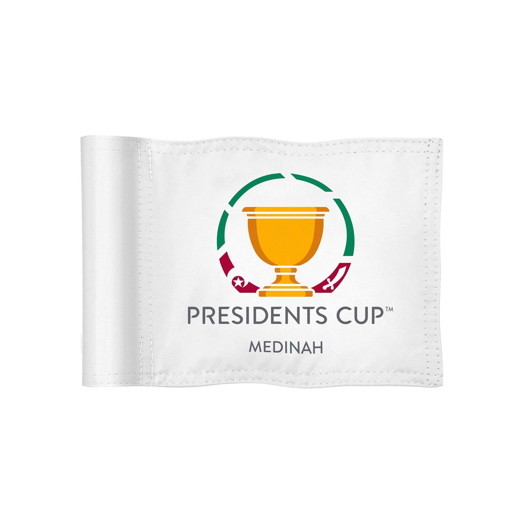 COGOLFING 2026 Presidents Cup Miniature Golf Flag, 8×6 Inch Double-Sided Silk-Printed Putting Green Flag, Made of Durable 420D Nylon for Practice Indoors or Outdoors