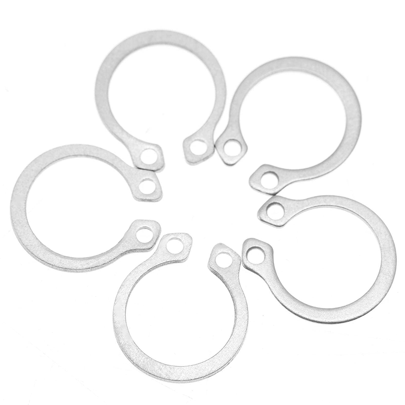 120 Stück Sicherungsring Sprengring 9mm-14mm 6 Größen Außen-Seegerring-Sortiment Edelstahl Halterung Sicherungsring Sortiment mit Box