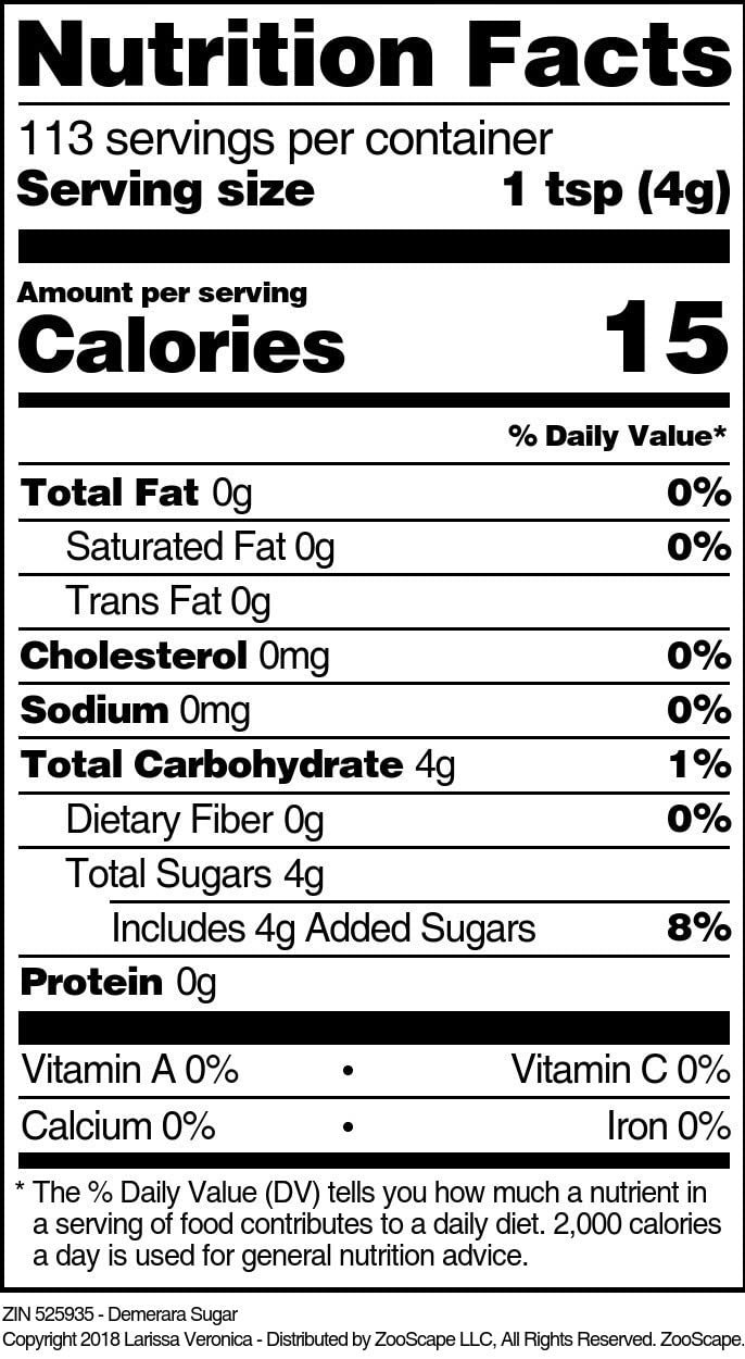 Amazon.com : Demerara Sugar (16 oz, ZIN: 525935) : Grocery