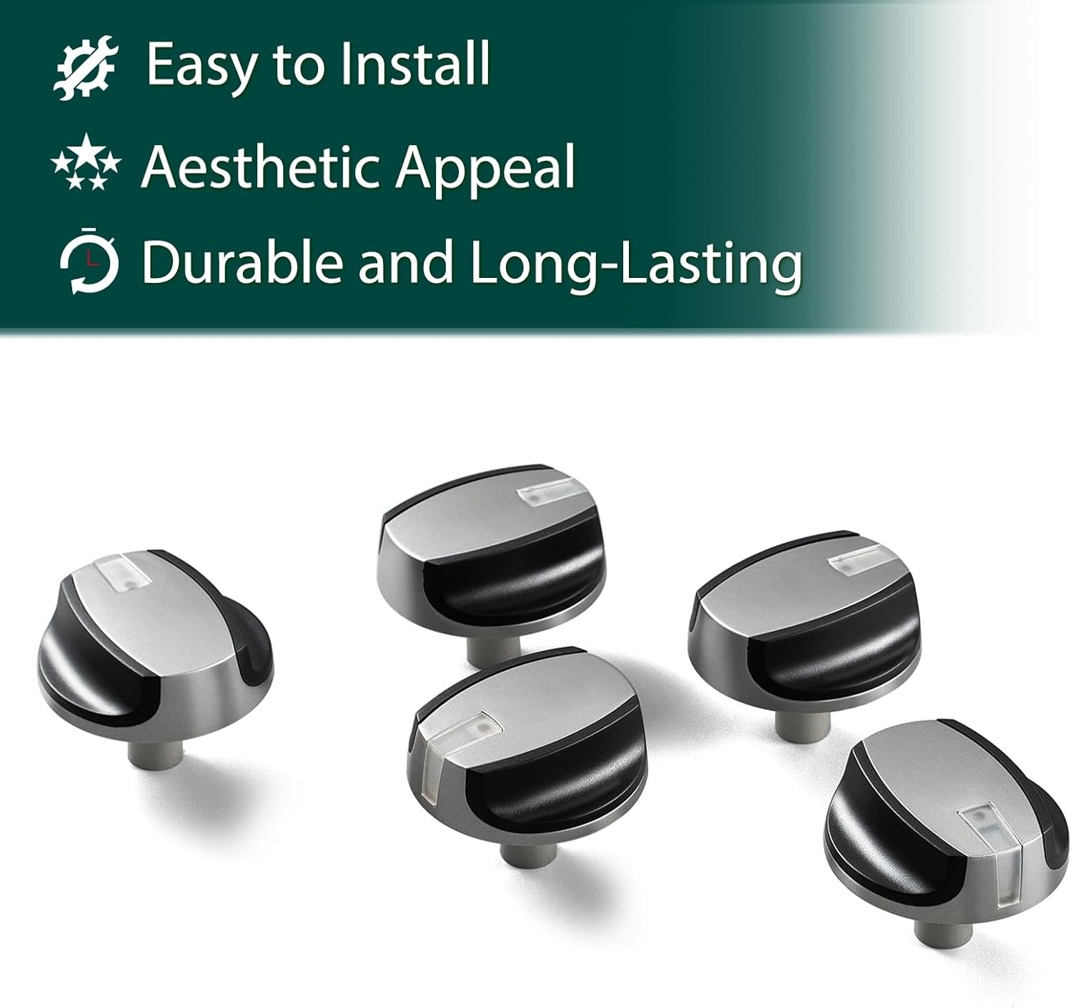 700834 Cooktop Knobs Replacement Parts for Dacor Stove Oven Burner Control Dacor Gas Stove Top Rangetop DE81-02161A 72731 SVC-Assy RGC304/365 Parts Plastic Range Top Stovetop Knobs 5 Pcs