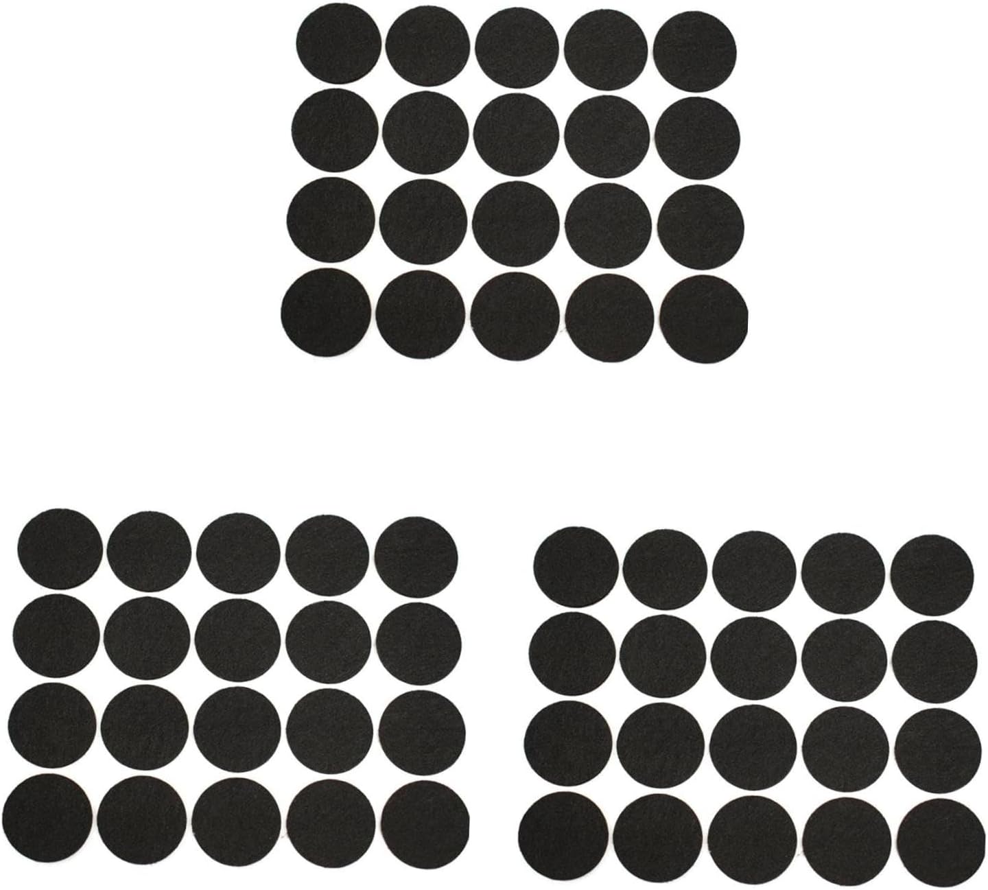 DOITOOL 600 pcs for Furniture Black Floor Pad Chair Felt Round Pads Cm Table Protector Diameter