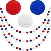 Vista 10 de Jishi Guirnalda de Bolas de Pompones de Bayas de Fieltro Rojo, 3 unidades, Decoraciones de Navidad para Interiores del Hogar, Lindos Adornos